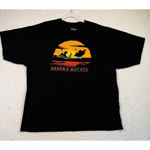 Disney Lion King Hakuna Matata Men's Black Short Sleeve T-Shirt Size XLarge - Picture 1 of 7
